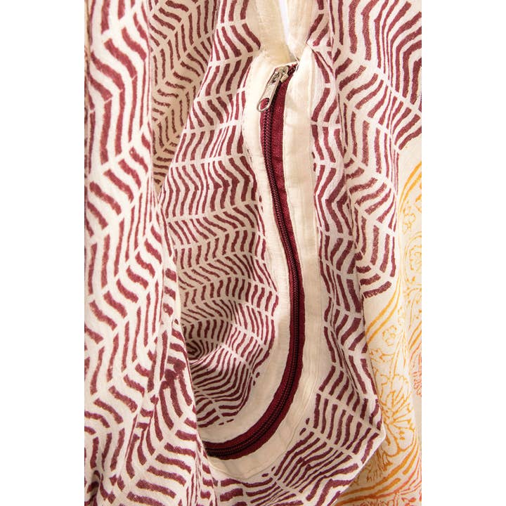 Någon att älska Handgjord Bohemisk Axelväska Somebody To Love med Paisleymönster och Chevronkant för wholesale på Faire5