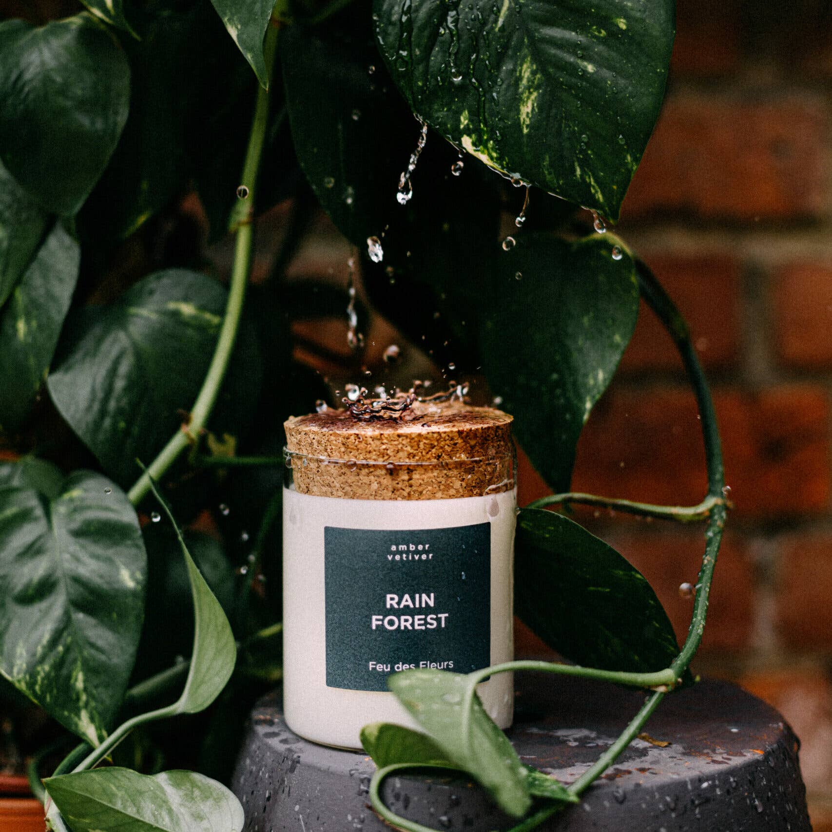 Feu des Fleurs – wholesale Jar/filled candle – Candle Rain Forest - 320gr1