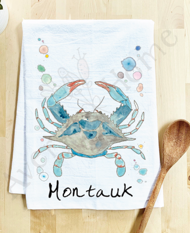 Avery's Home - Wholesale Tea Towel - Blue Crab Ocean Customizable Coastal Tea Towel22