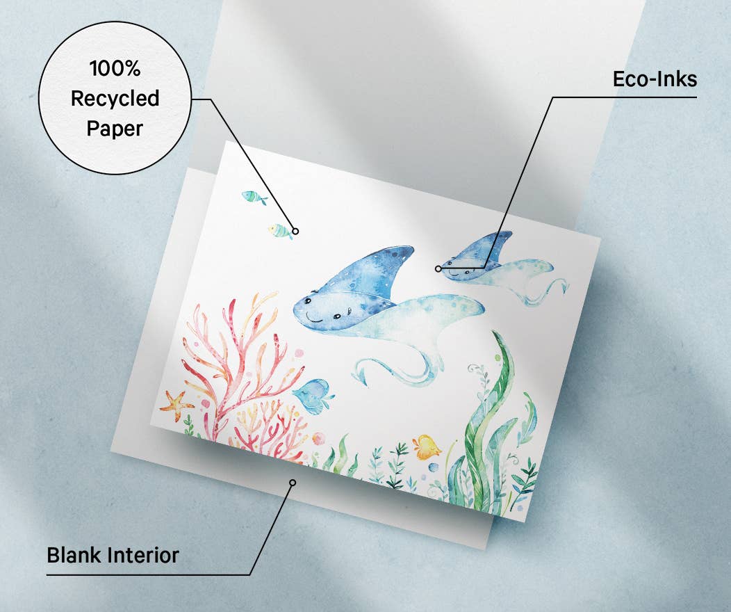 Twigs Paper - Wholesale Stationery/Notecard Set - Ocean Animals Greeting Card Set | Assorted Notecards5