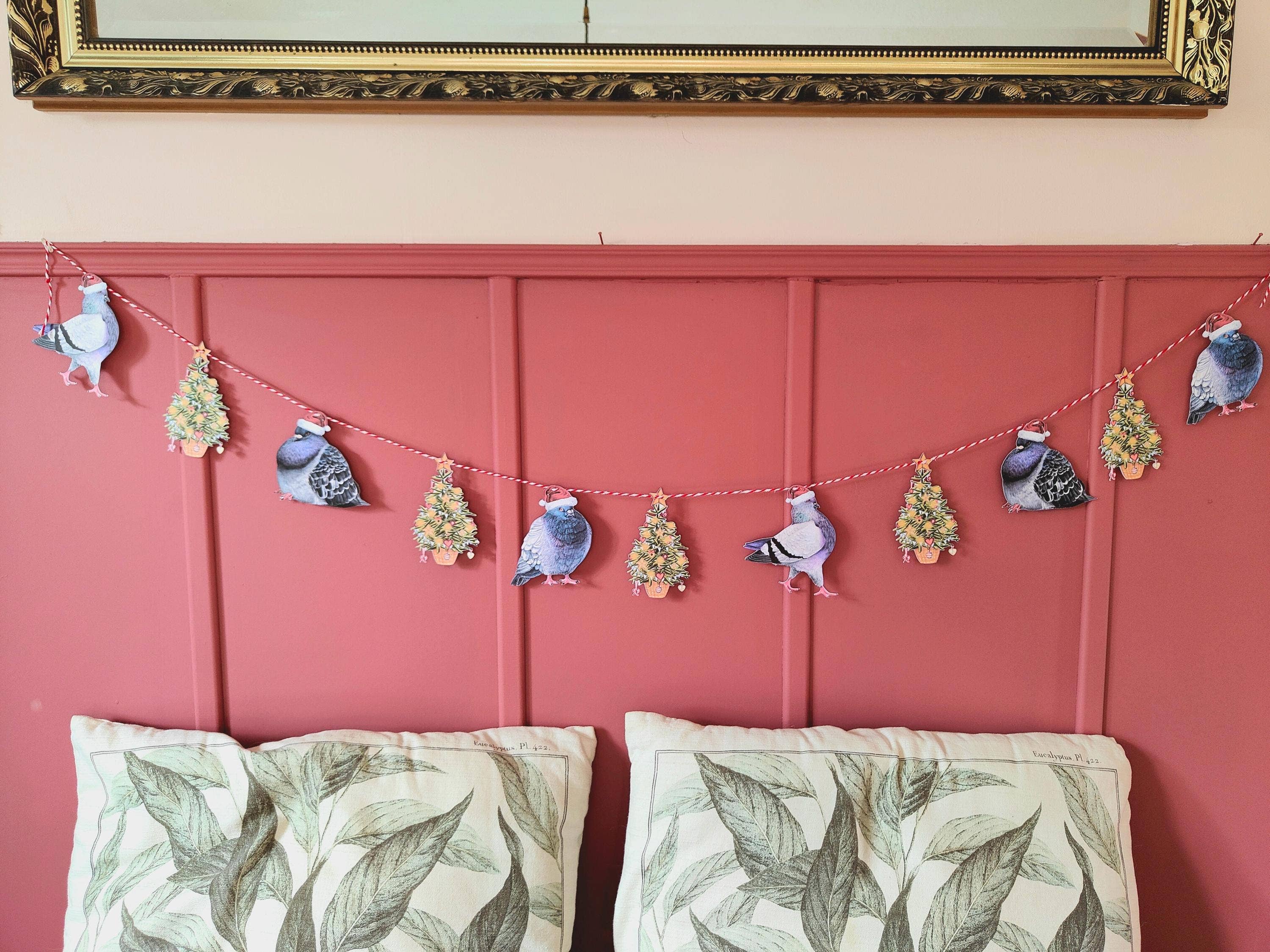Beth Goodwin Designs - Wholesale Bunting/Garland - Pigeon Christmas Bunting Paper Decorations on Twine5