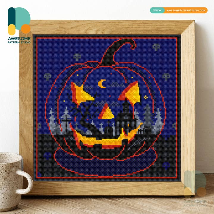 DS2387-120x120 Halloween Night, Diamond Painting Kit for wholesale by Awesome Pattern Studio