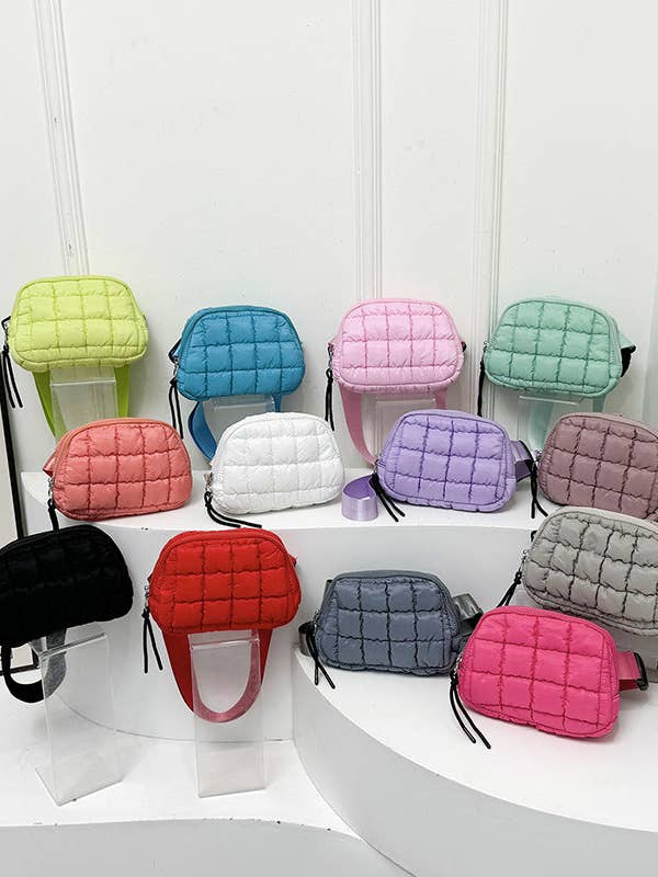 Candy Color Plaid Waist Bag Casual Chest Bag DPbg400 for wholesale by Dipped Shop