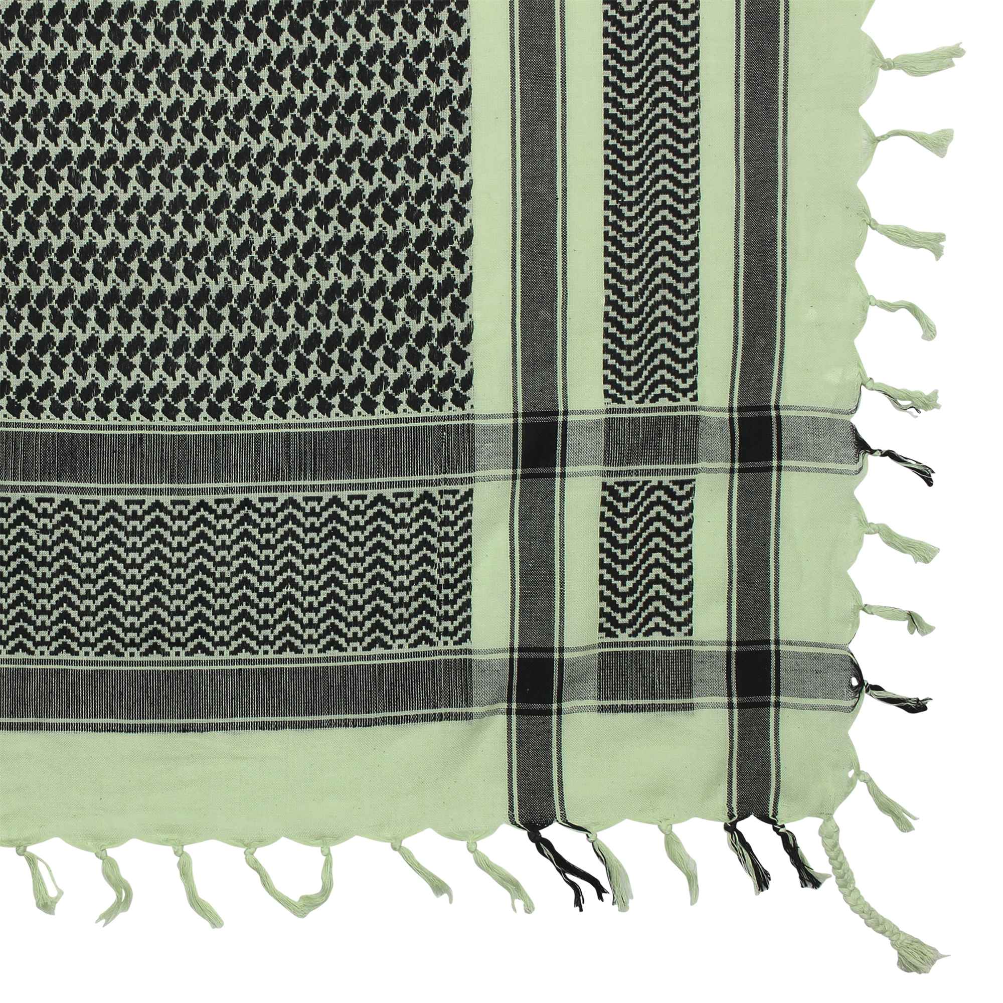 Tribal Trade GmbH – Großhandel Schal – Unisex – Palituch - Grün-Mintgrün - Schwarz - Kufiya PLO Tuch3