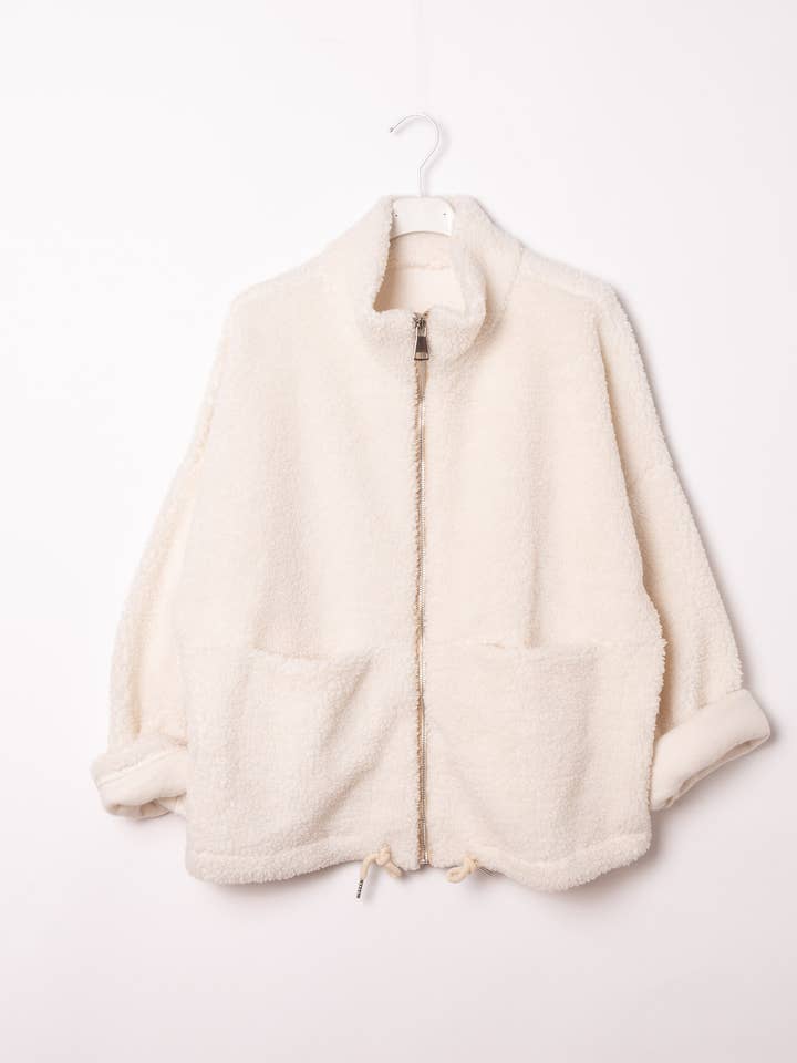 Pépouz' Paris - Wholesale Fleece - Women's - Teddy fleece zip-up jacket PV251915