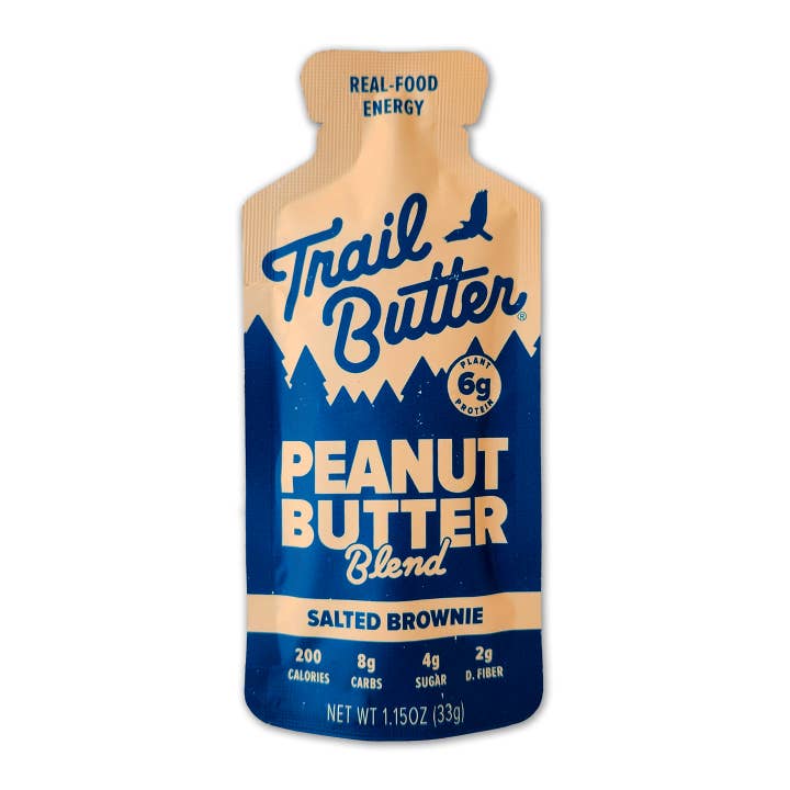 Trail Butter | Nut Butters & Granolas - Wholesale Nut Butter - Salted Brownie Premium Peanut Butter - (12) 1.15oz Packets