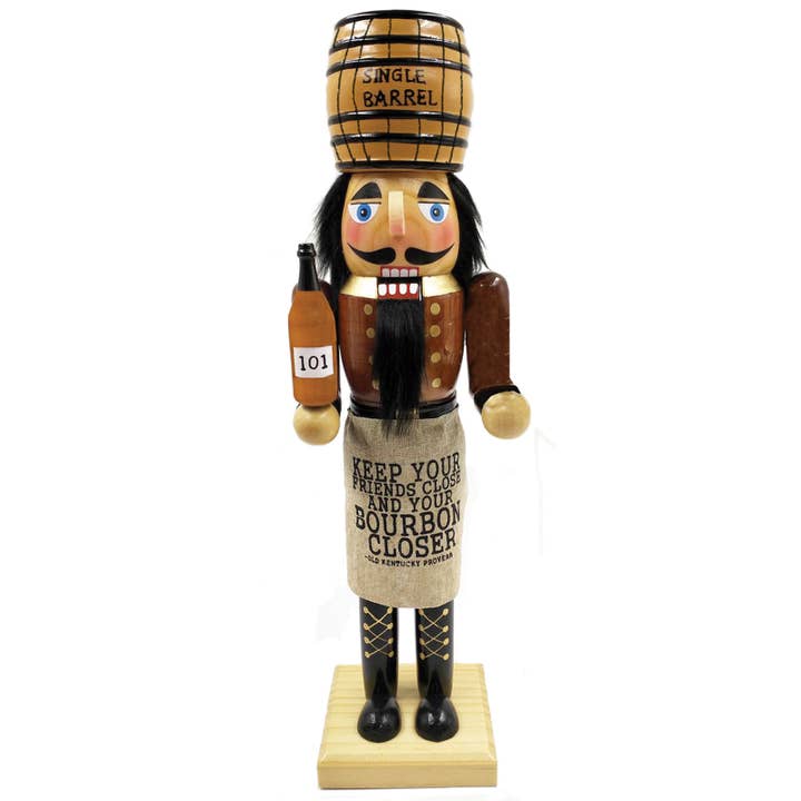 Santa’s Workshop Inc. - Wholesale Holiday Nutcracker - 14" Bourbon Barrel Nutcracker