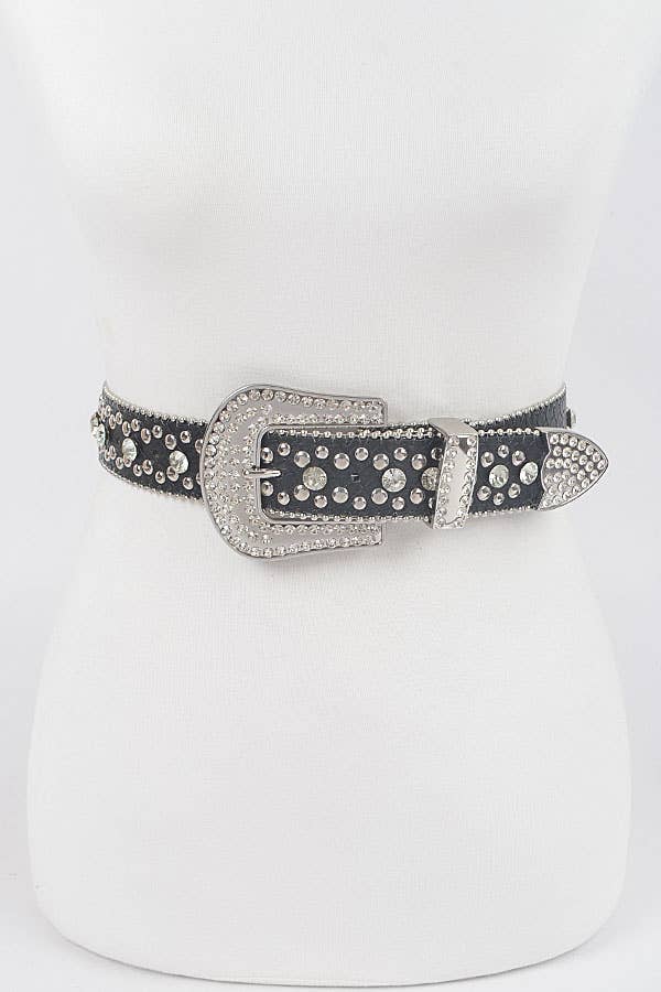 3AM BY H&D ACCESSORIES - Wholesale Belt - Women's - Studded Rhinestone Belt8