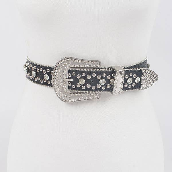 3AM BY H&D ACCESSORIES - Wholesale Belt - Women's - Studded Rhinestone Belt8