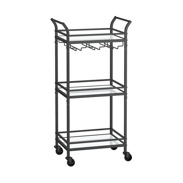 Liten barvagn med 3-lagers speglad hylla 1 för wholesale av Greenwestons