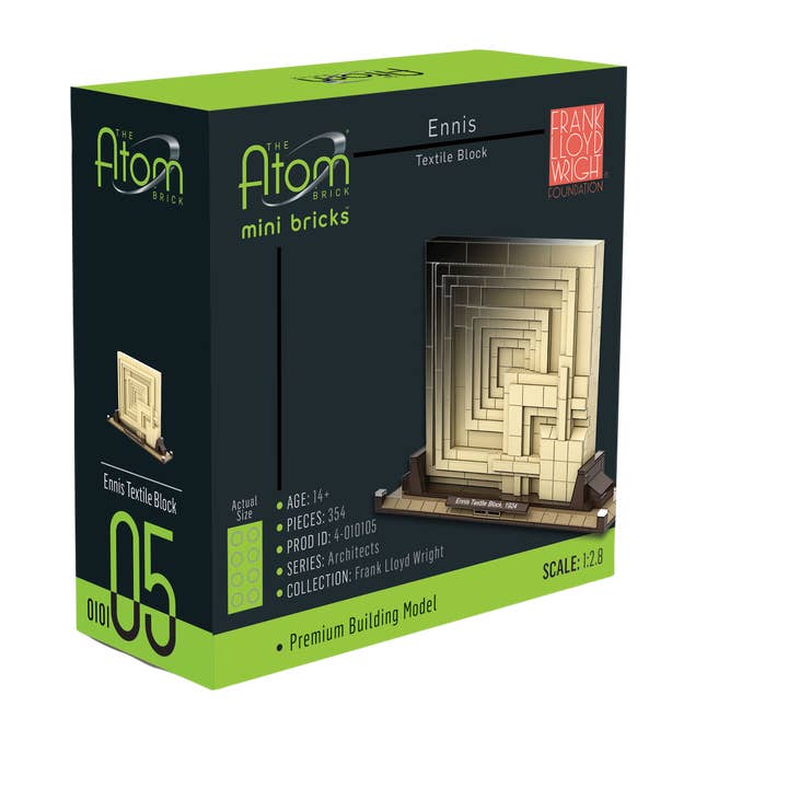 The Atom Brick - Wholesale Building Set - Kids - The Atom Brick Frank Lloyd Wright Ennis Textile Block