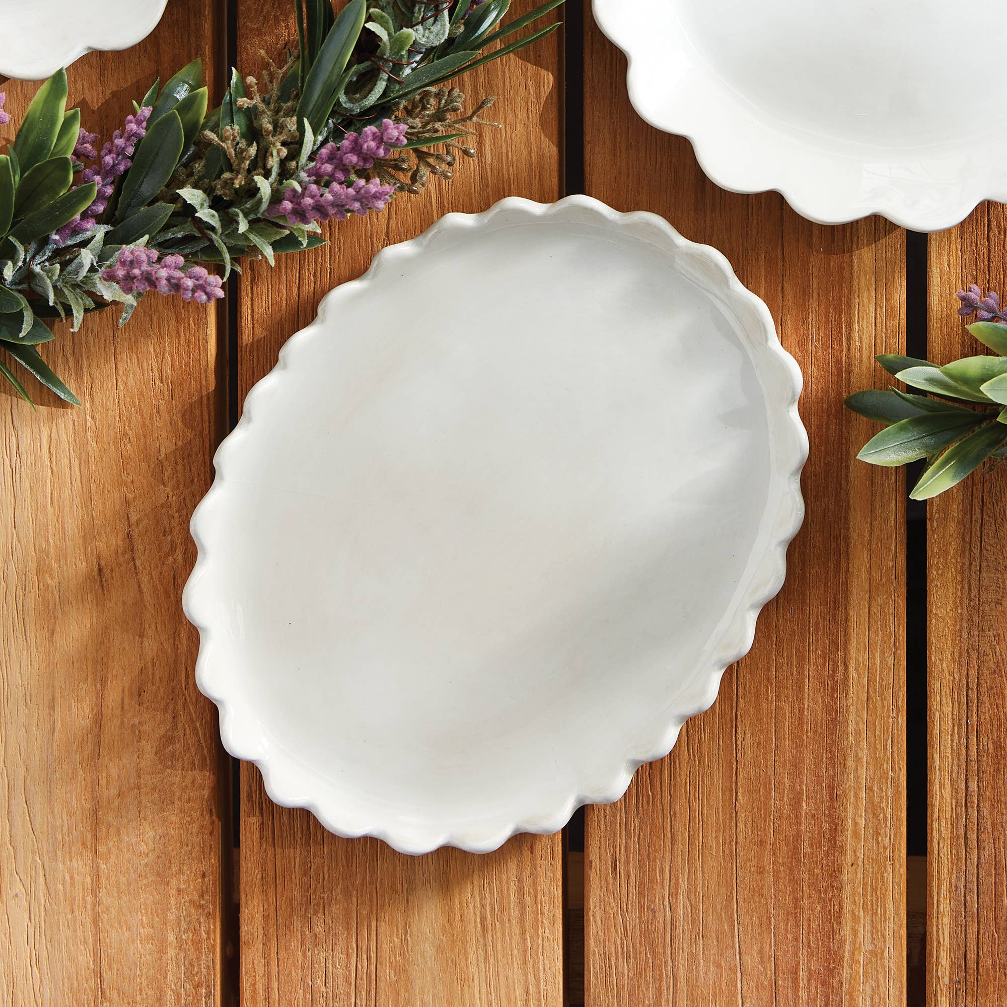 Napa Home & Garden - Wholesale Serving Tray - Maddie Oval Tray, White1