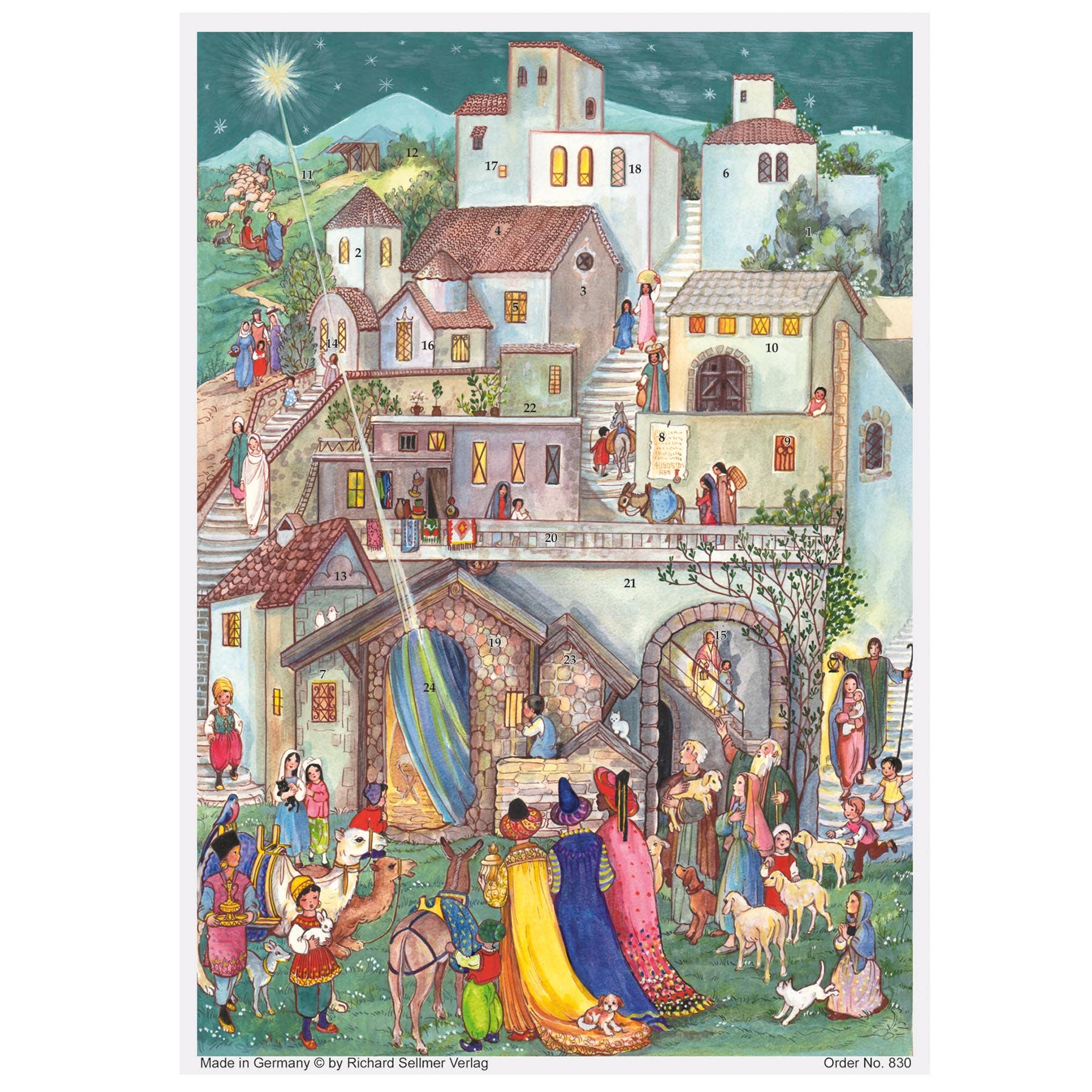 Richard Sellmer Verlag KG - Wholesale Advent Calendar - Advent calendar “The Three Kings in Bethlehem”0