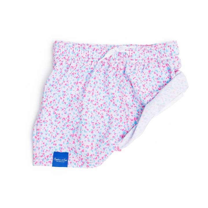 Captain and Cub - Wholesale Swim Shorts - Kids - Baby Boy Retro Speckle Print Swim Trunks