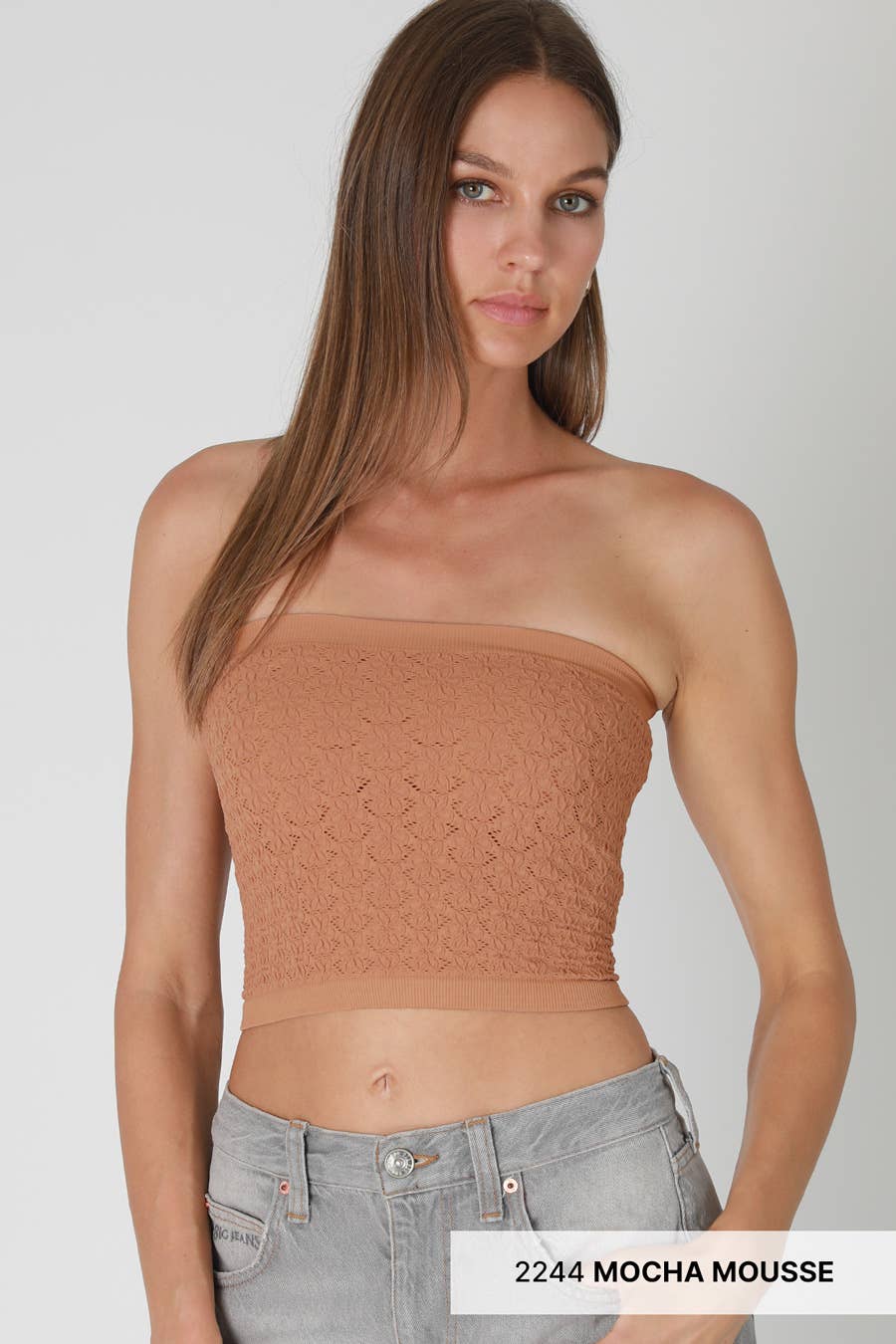 NIKIBIKI - Venta al por mayor Bustier - Mujer - NS8376 - Top de Tubo de Encaje Floral13