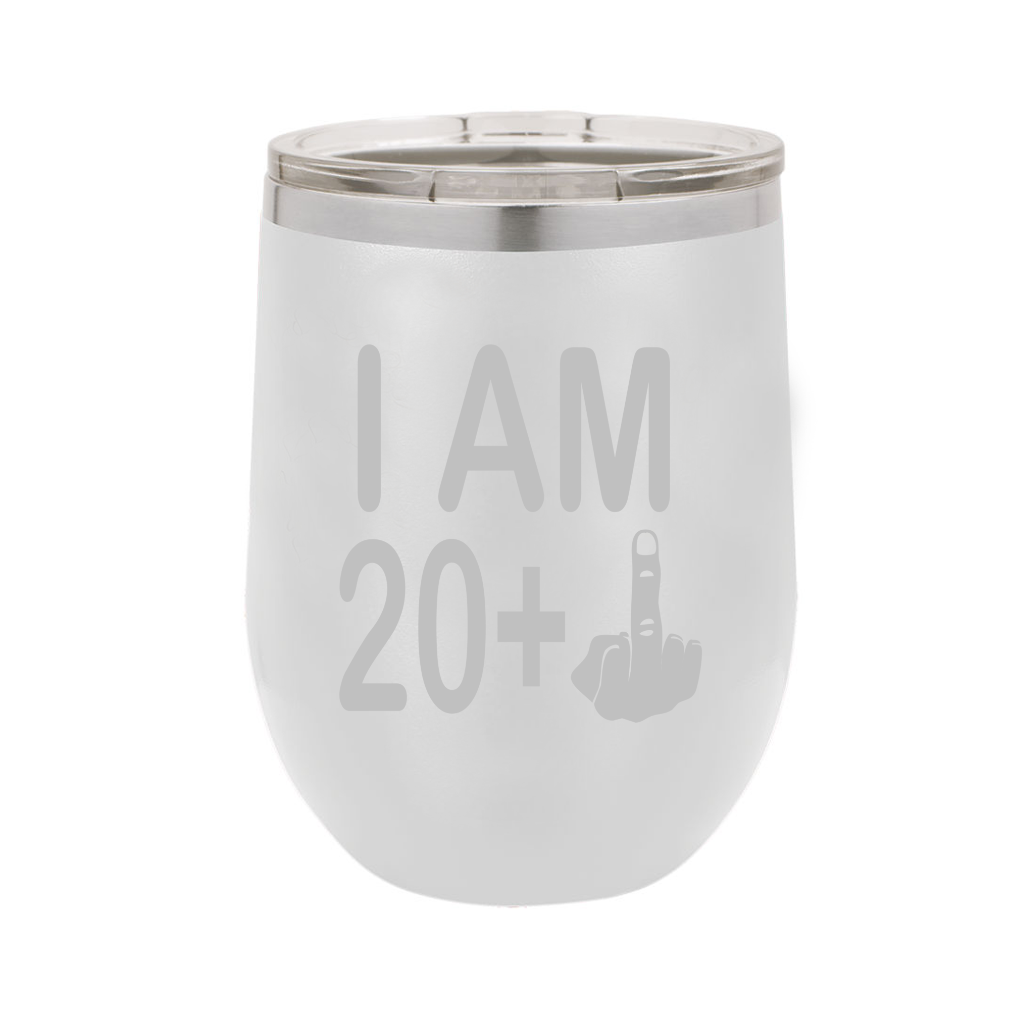Calm Down Caren - Wholesale Insulated Mug/Tumbler - I am 20 + Middle Finger Polar Wine Tumbler - 21st Birthday3