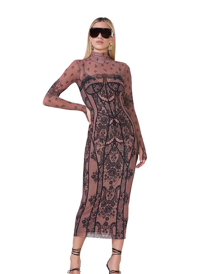 Shailene Dress - Noir Bustier for wholesale by AFRM