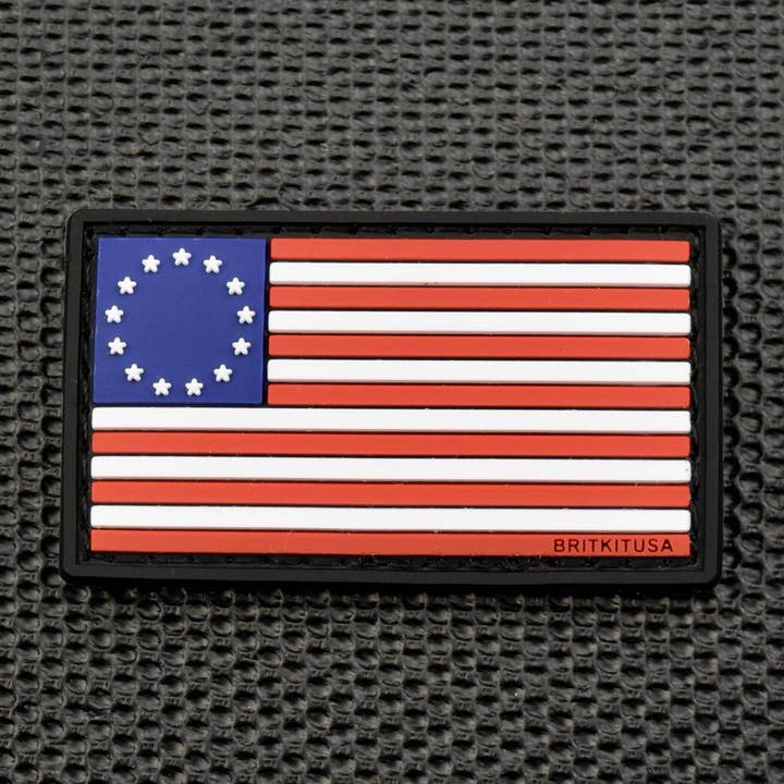 Mini Betsy Ross Flag 3D PVC Morale Patch for wholesale by BritKitUSA