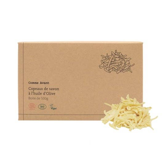 Comme Avant - Venta al por mayor Pastilla de jabón - Virutas de jabón natural • Caja de 500 g