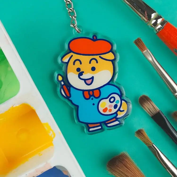 Yeaaah! Studio - Wholesale Keychain - Unisex - "Mimi - artist" keychain in recycled acrylic3