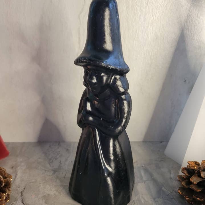 My Magic Place Shop - Wholesale Novelty Candle - Handmade Witch figurine Candle, Black candle witchy candle R4