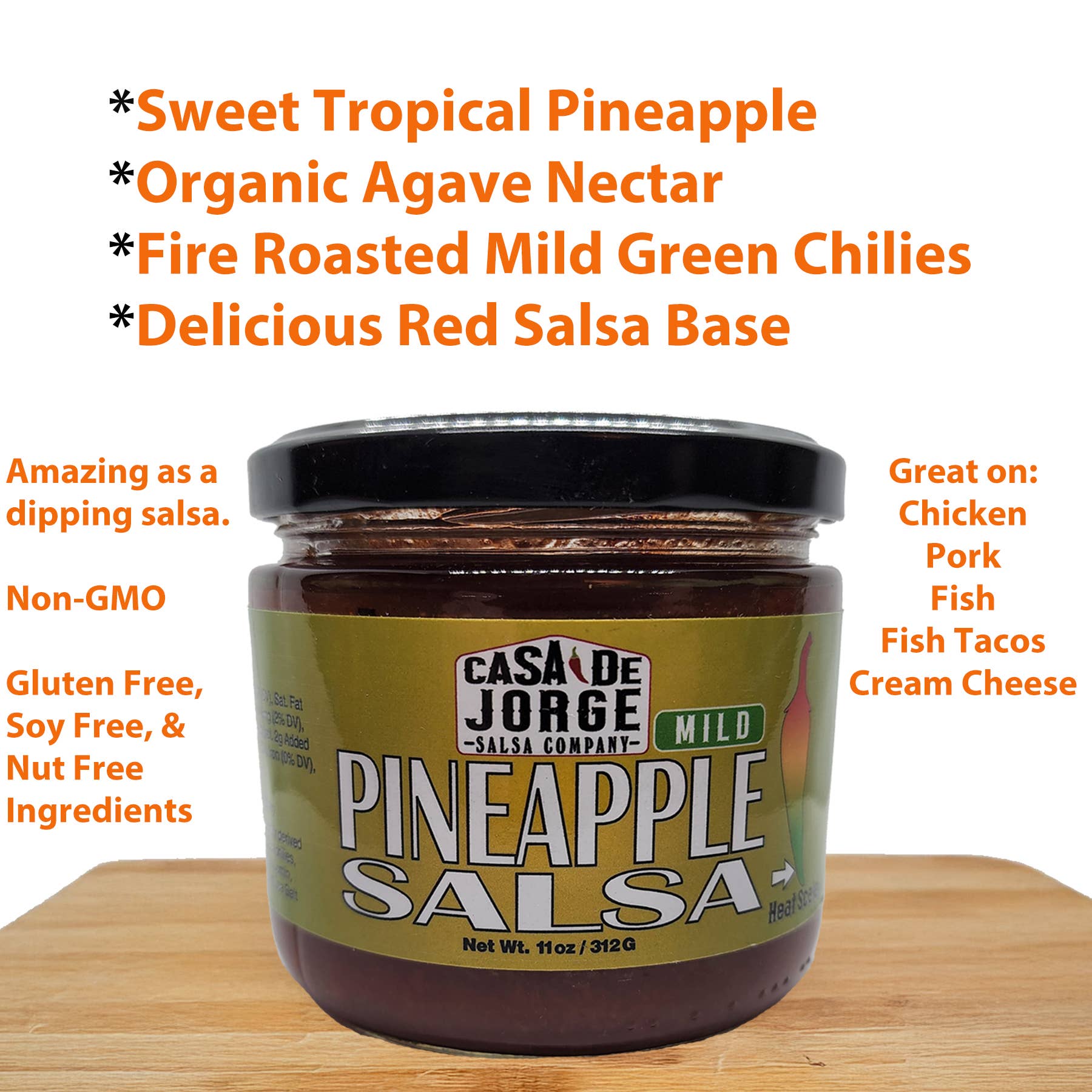 Casa De Jorge Salsa - Wholesale Salsa - Pineapple Salsa - Mild3