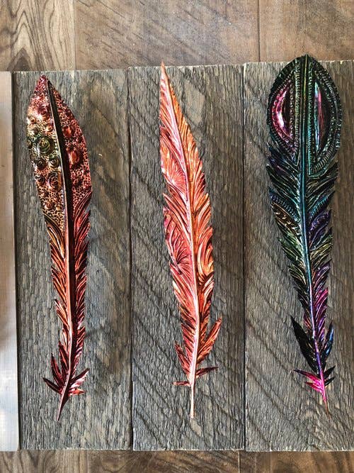 Timber Lane Studio - Wholesale Wall Accent - Nothing But Brights Copper Feather3