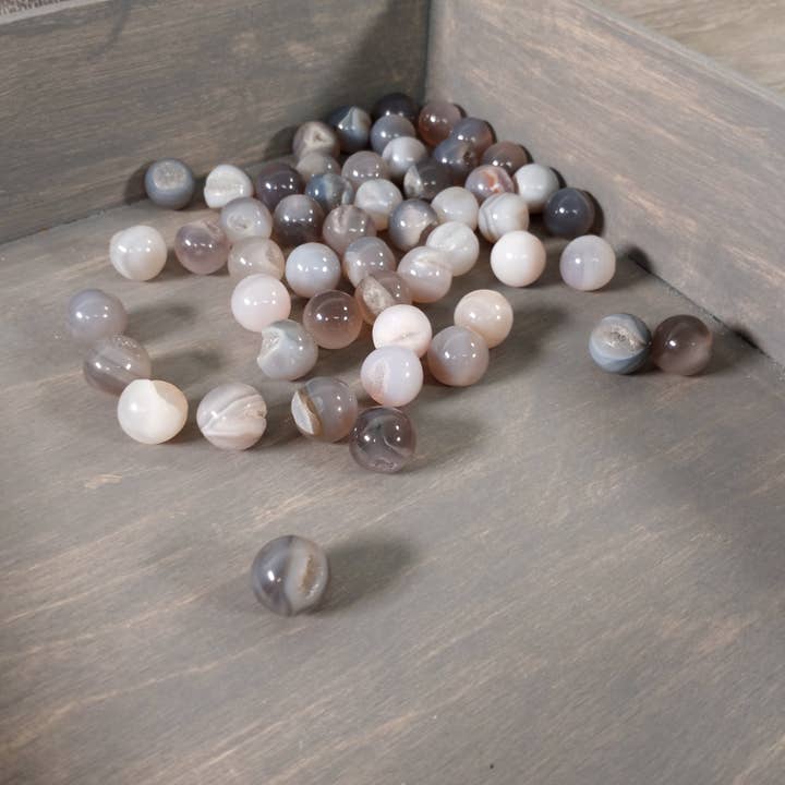 Keystone Crystals – Großhandel Spiritueller Stein/Kristall – Achatkugel aus Botswana, ca. 16 mm. Wird im 0,9 Pfund schweren Lot verkauft4