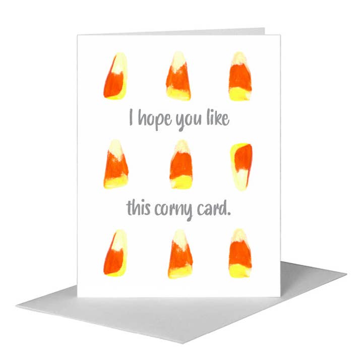 Bonbons de maïs, Carte de vœux (#7123A) pour la vente par Printed Canvas