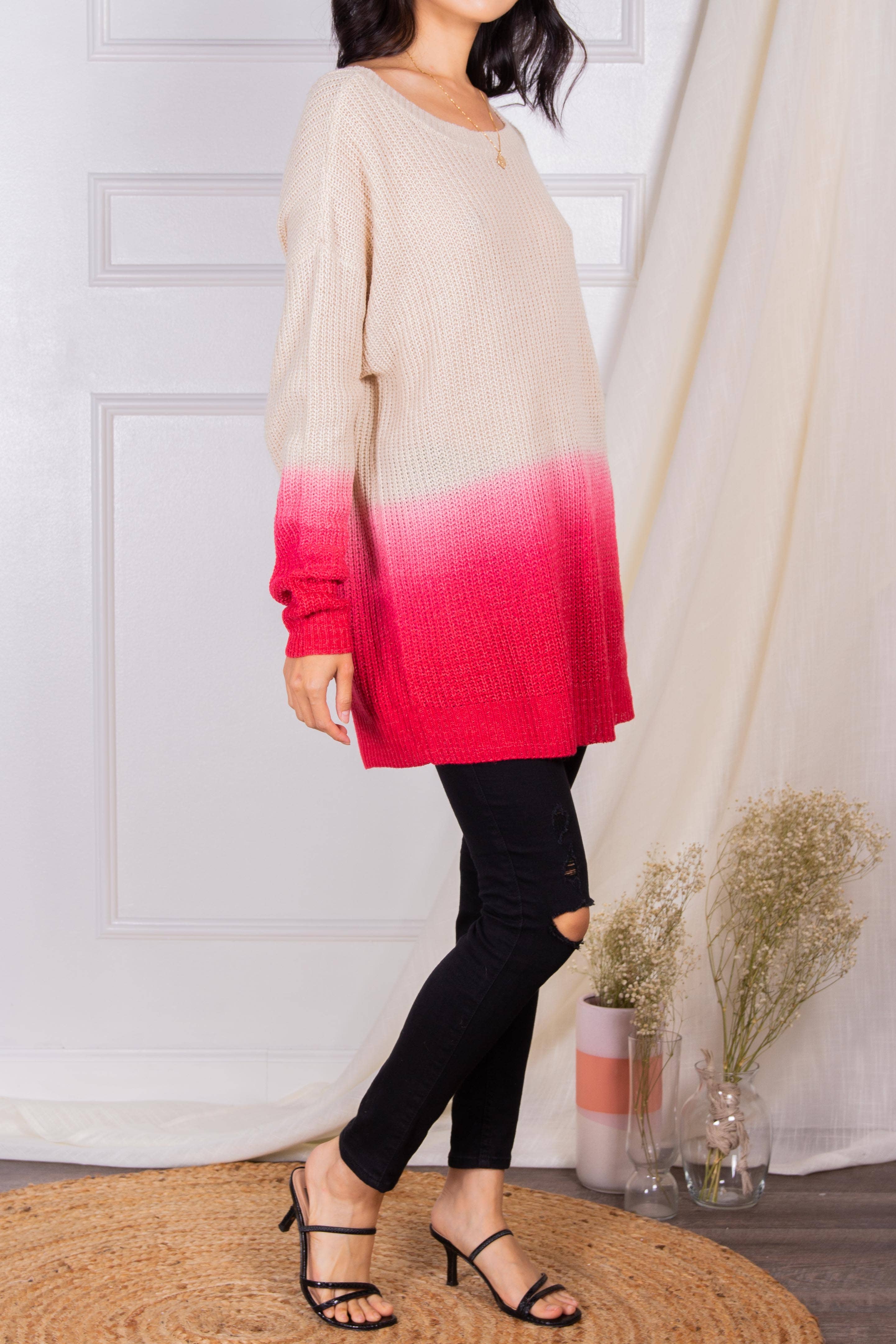 Rose Pull Dip Dye avec dos bas en vente sur Faire5