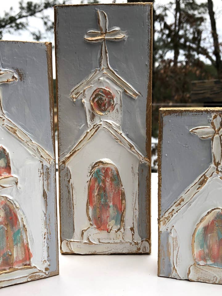 Church Set of 3 hand painted Wedding Spring Keepsake Hostess for wholesale by Coddiwomple