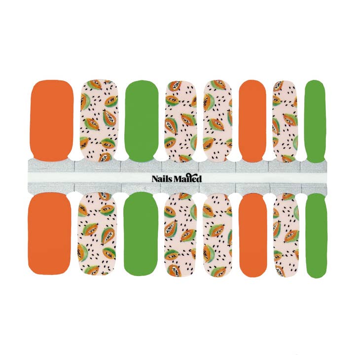 Papaya Nail Wraps - Limited Edition for wholesale by Nails Mailed