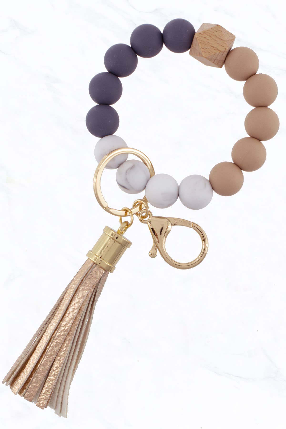 Suzie Q USA - Vente Porte-clés – femme - Porte-clés anneau avec perles en silicone colorées16