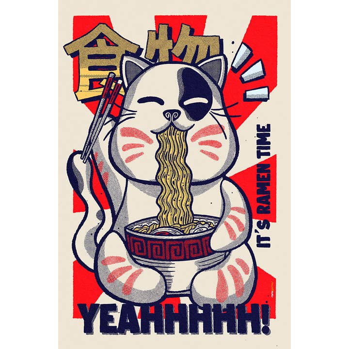 BLUE SHAKER - Vendita all'ingrosso Stampa artistica - Rafael Gomes - È l'ora del ramen