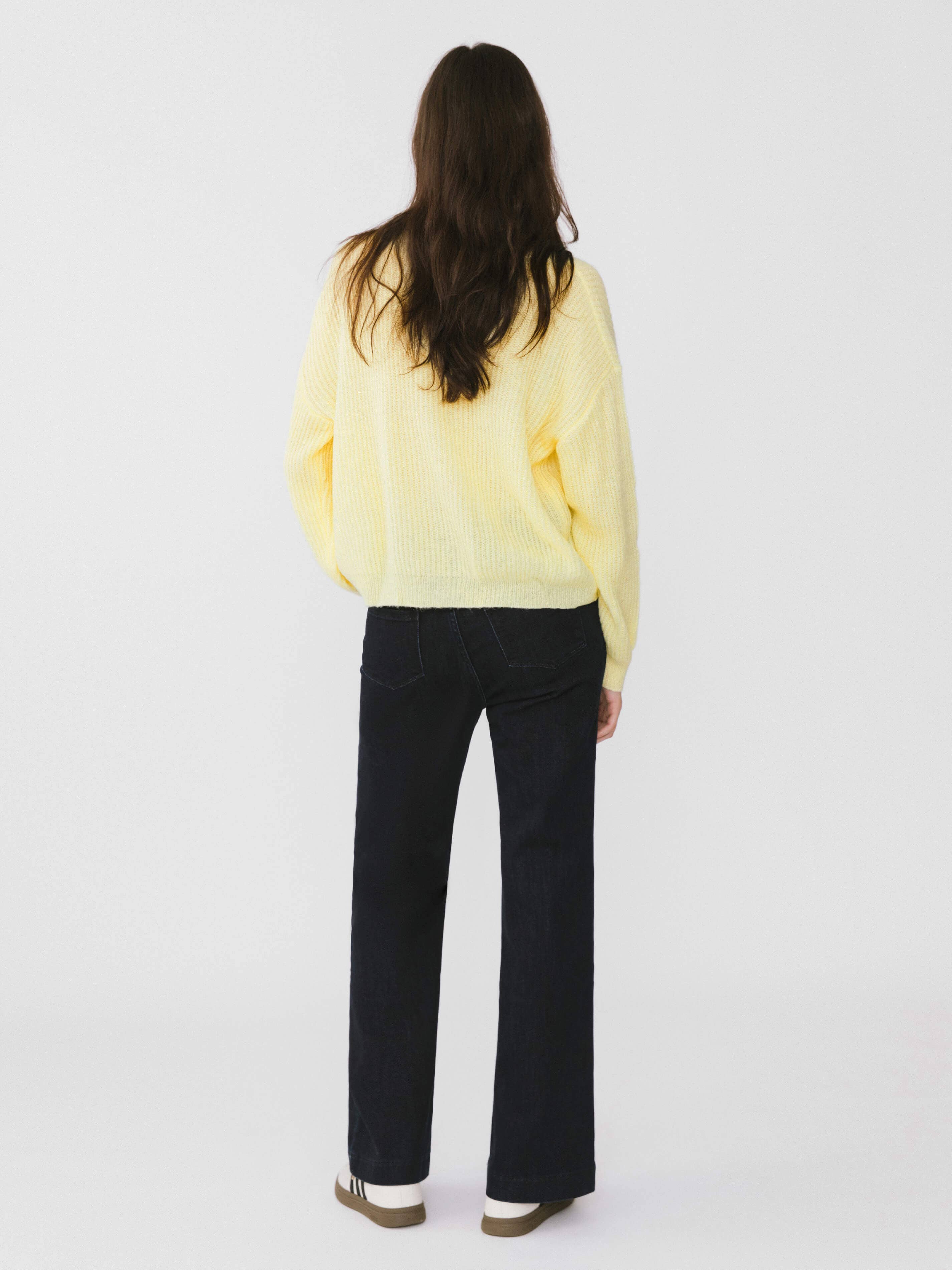 CUBIC – Engroshandel Cardigan - Dame – Casual ribstrikket cardigan med V-hals13