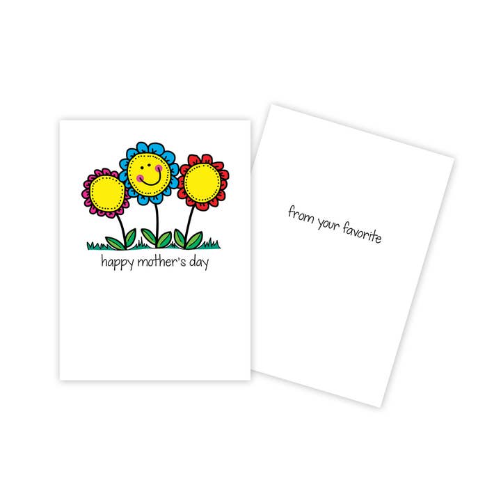 Happy Flowers Mother's Day Card for wholesale by Sun Day Greetings