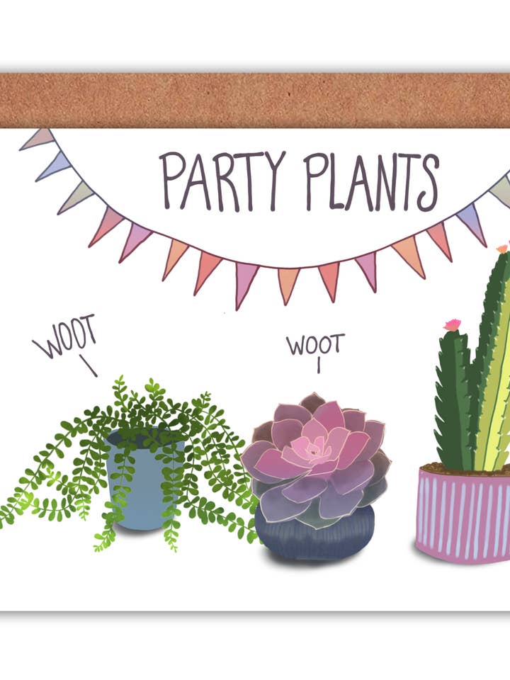 Tarjeta Party Plants para venta al por mayor de Golden Grove Paper