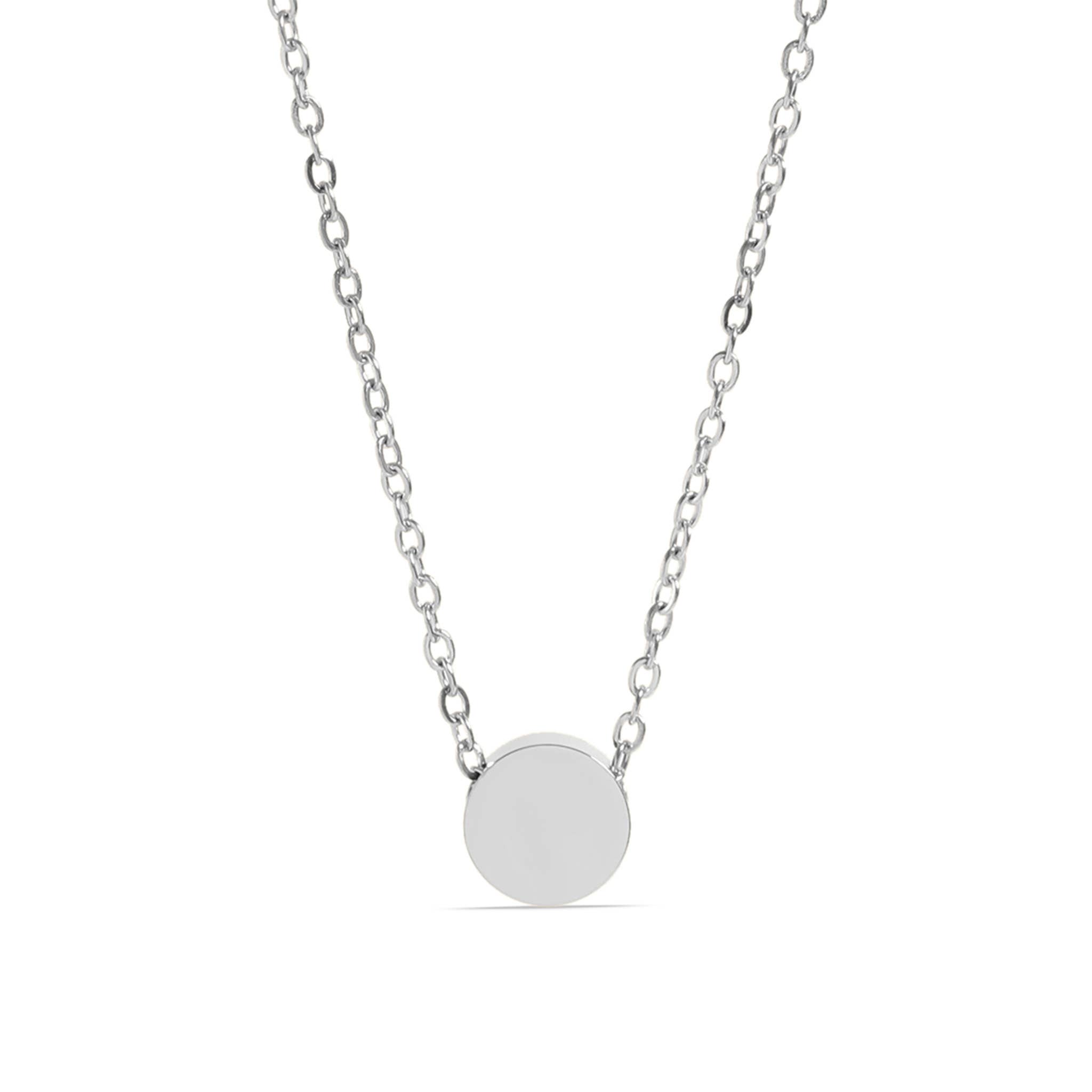 WJW - Wholesale Pendant/Charm Necklace - Stainless Steel Mini Circle Necklace1