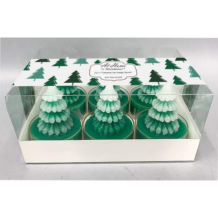2.2" x 1" Christmas Tree Tealight, Set of 6 for wholesale by Opportunities