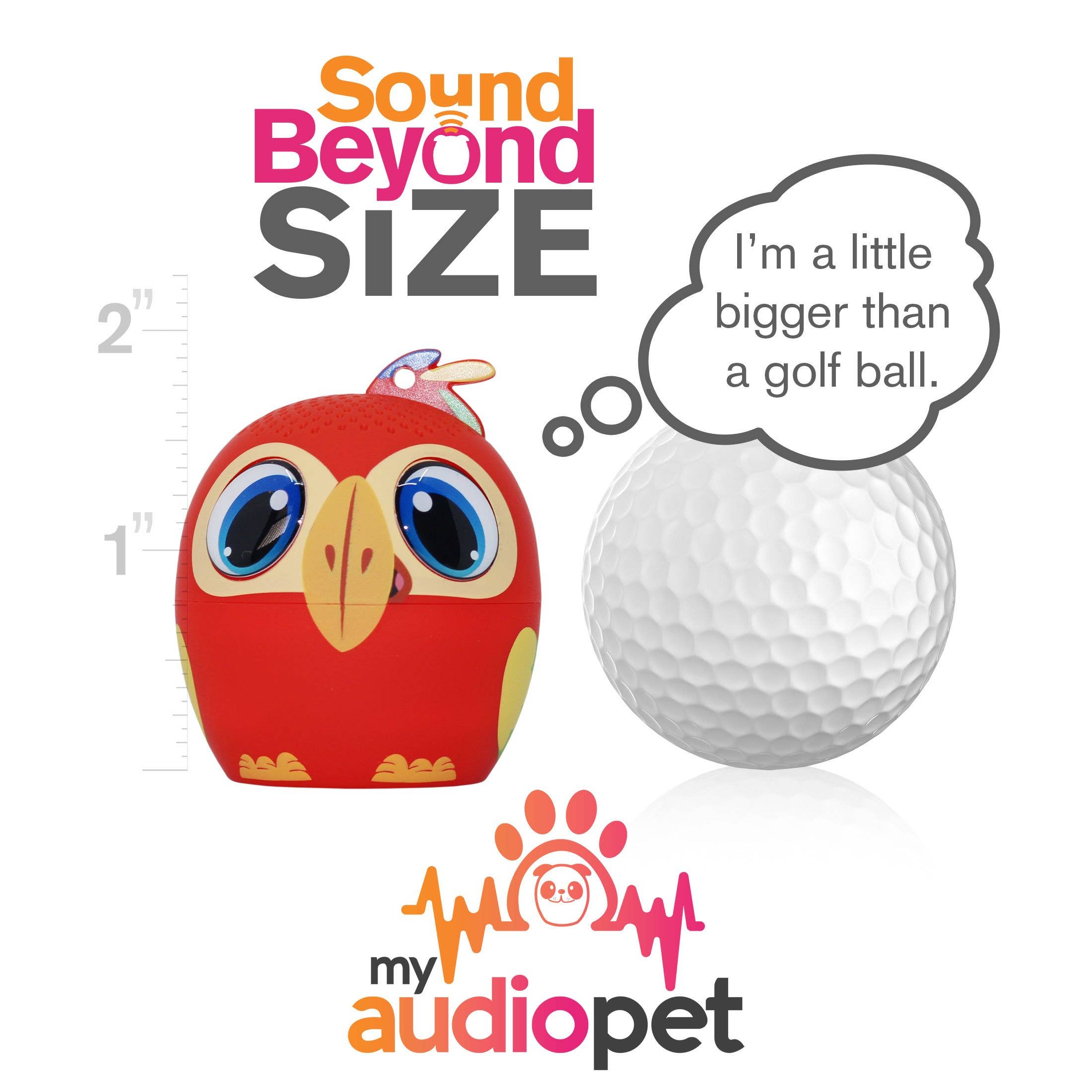 My Audio Life - Vendita all'ingrosso Casse audio - My Audio Pet - Altoparlante Bluetooth Mini a forma di pappagallo3