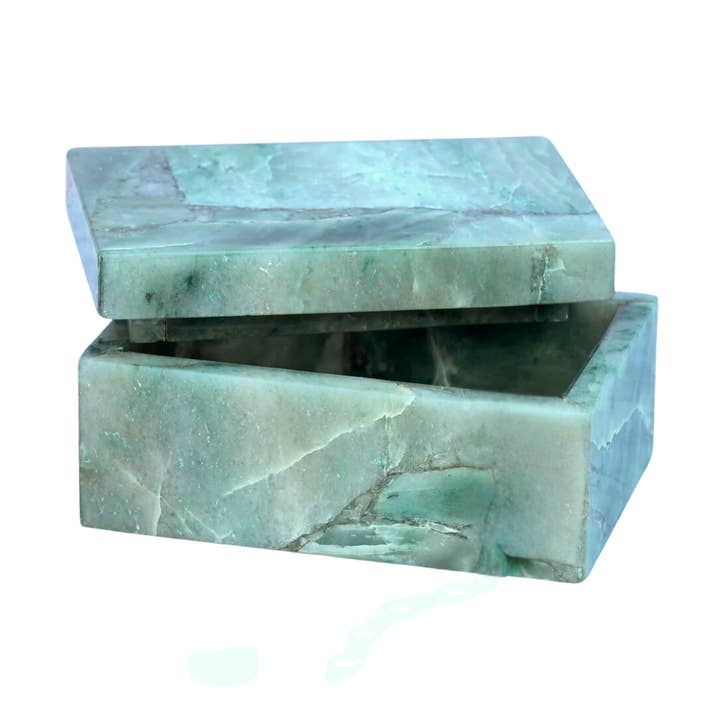 Scatola di Avventurina Verde Gemma Cristallo Portagioie per la vendita all'ingrosso da parte di Serein Wellness