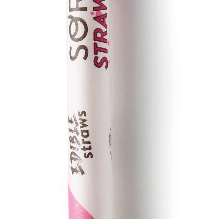 SORBOS Edible Straws – Großhandel Trinkhalm – SORBOS Essbare Strohhalme mit Erdbeergeschmack — Packung mit 200