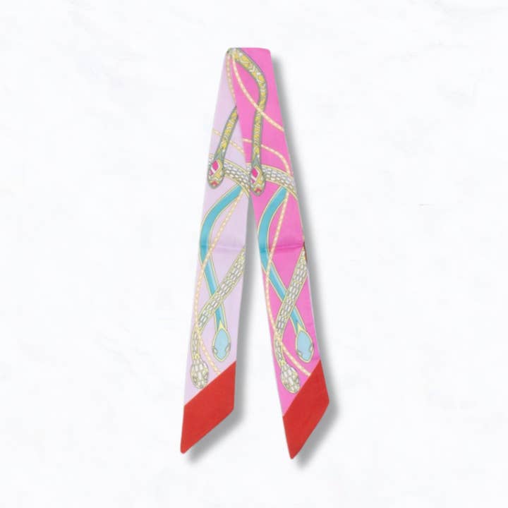 Suzie Q USA - Wholesale Scarf - Women's - Elegant Snake Rope Accent Thin Scarf1