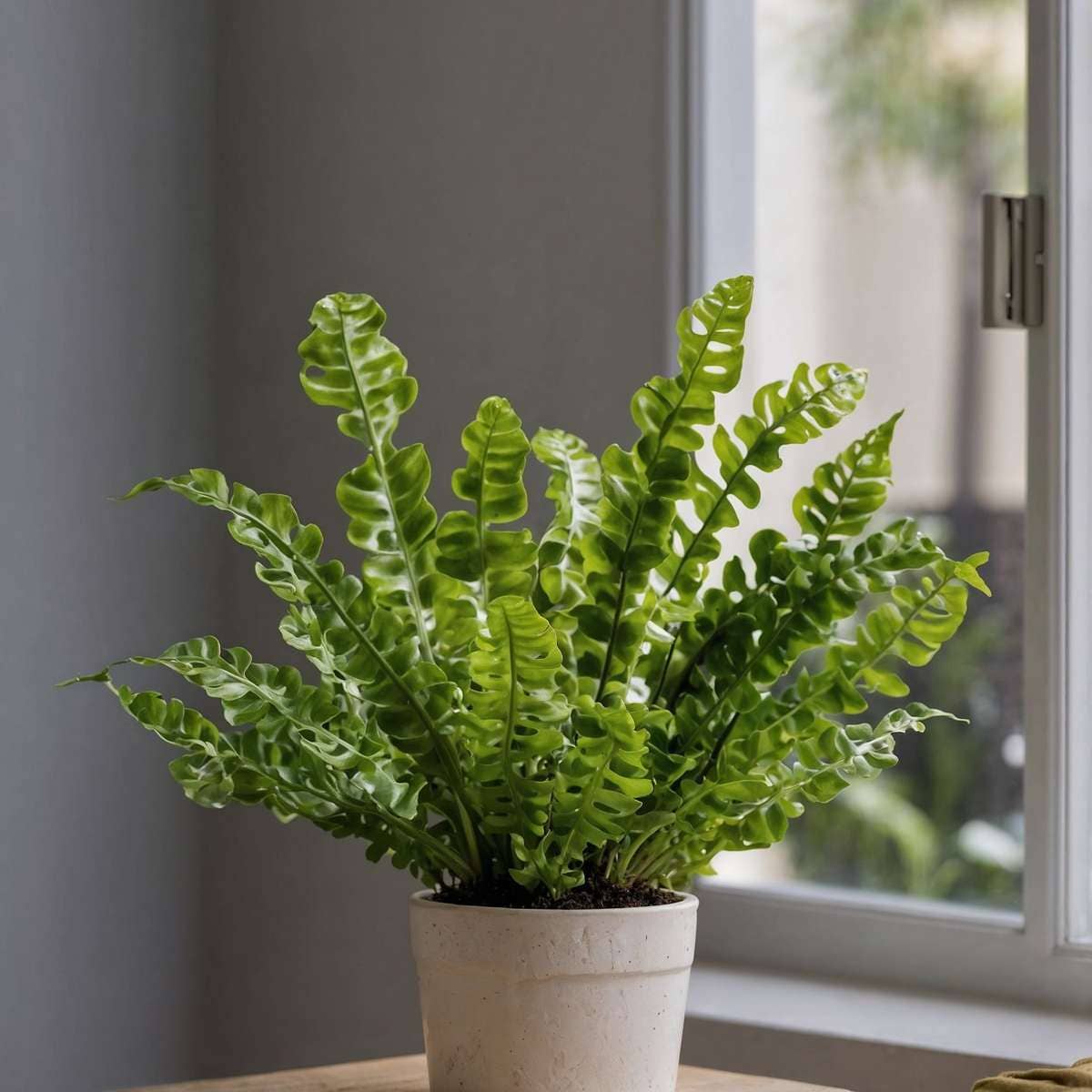 Oasis of Life - Wholesale Live plant - Bird's Nest Fern – 2 Plants – Asplenium nidus ‘Crispy Wave’ – Height 25–40cm – Ø12cm – Air-purifying Houseplants with Wavy Leaves – Easy-care Fern for Bedroom & Office2
