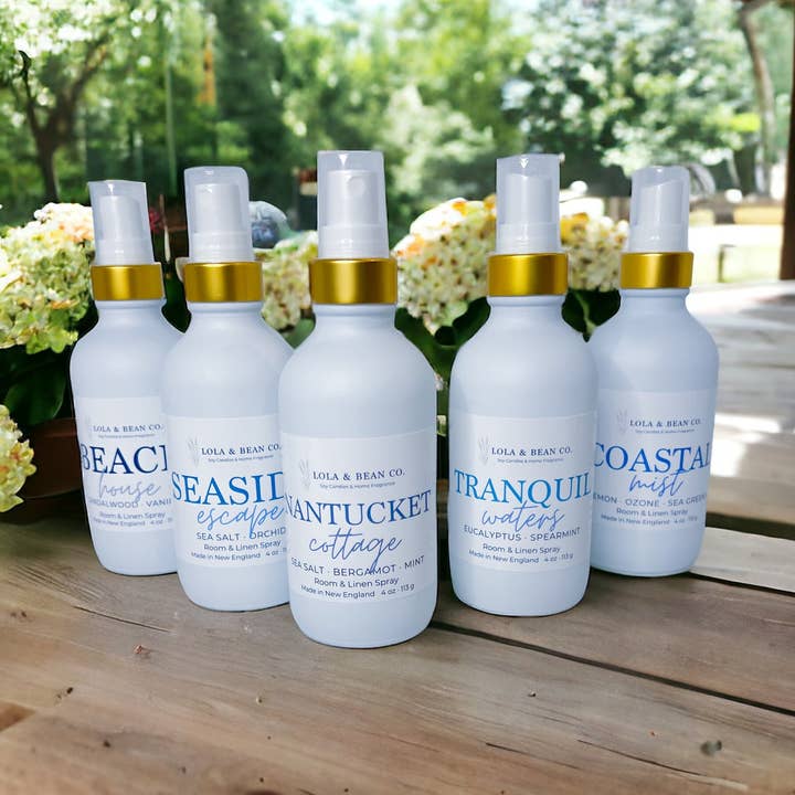 Room Spray –4 oz Air & Linen Mist | Matte White Glass for wholesale by Lola & Bean Co.