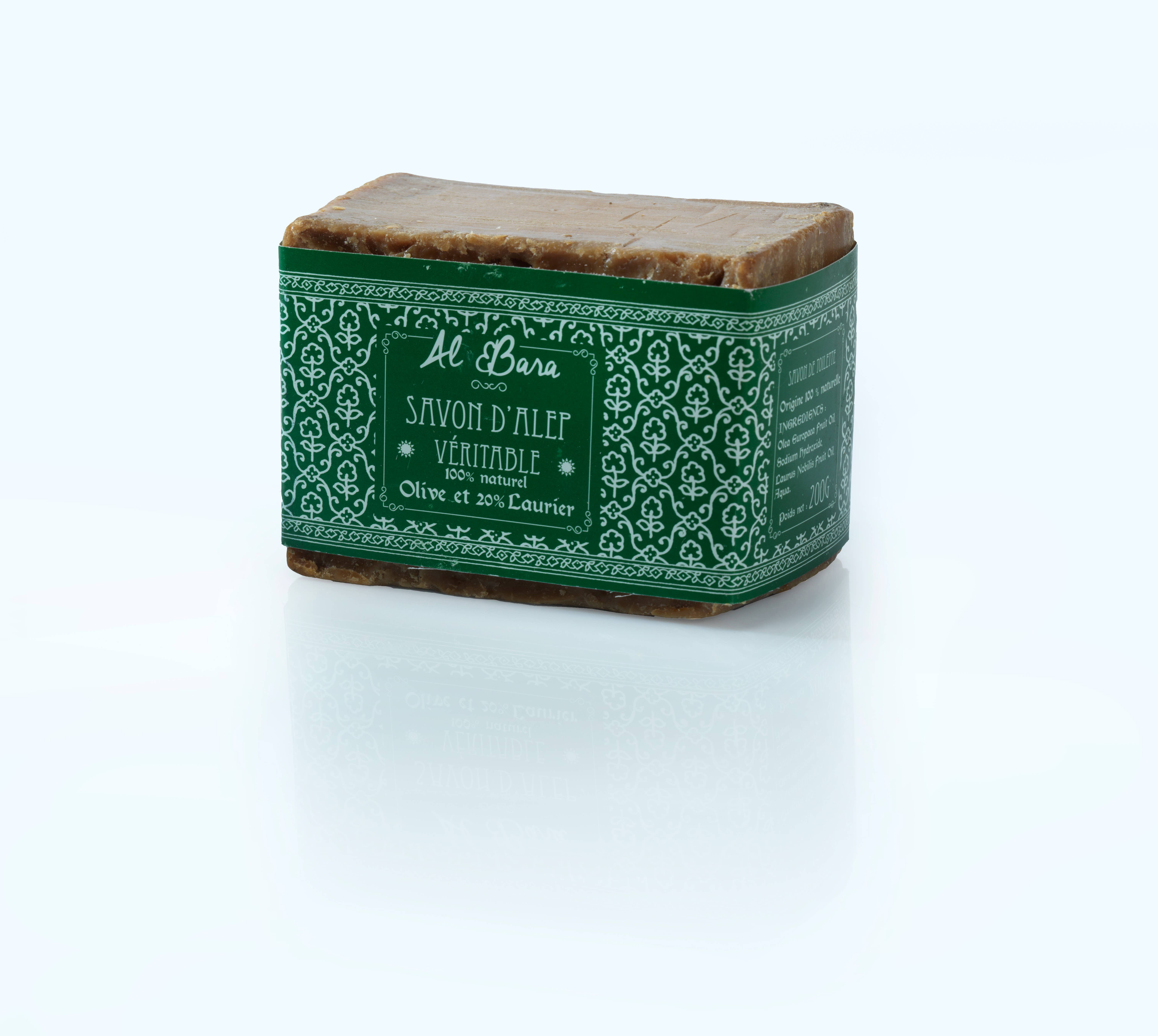 Al Bara Savon d'Alep - Vente Pains de savon - Savon d'Alep  20% Laurier - 200g1