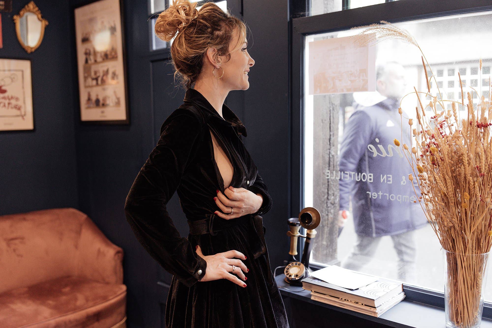 You&Milk - Wholesale Nursing Dress - Maternity - Velvet Nursing Dress My Love - Made in France2