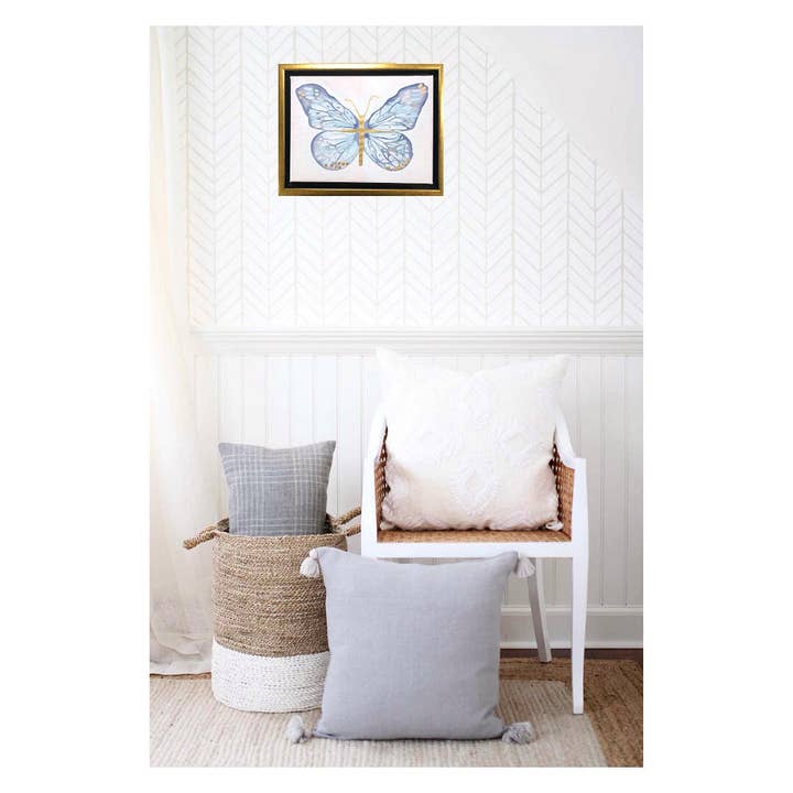 MK Decker Designs - Wholesale Art Print - Framed Mini "Classic Blue" Butterfly