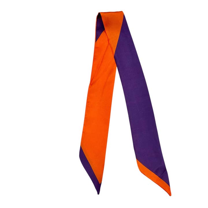 Twilly Scarf (PURPLE/ORANGE) for wholesale by Camel Threads