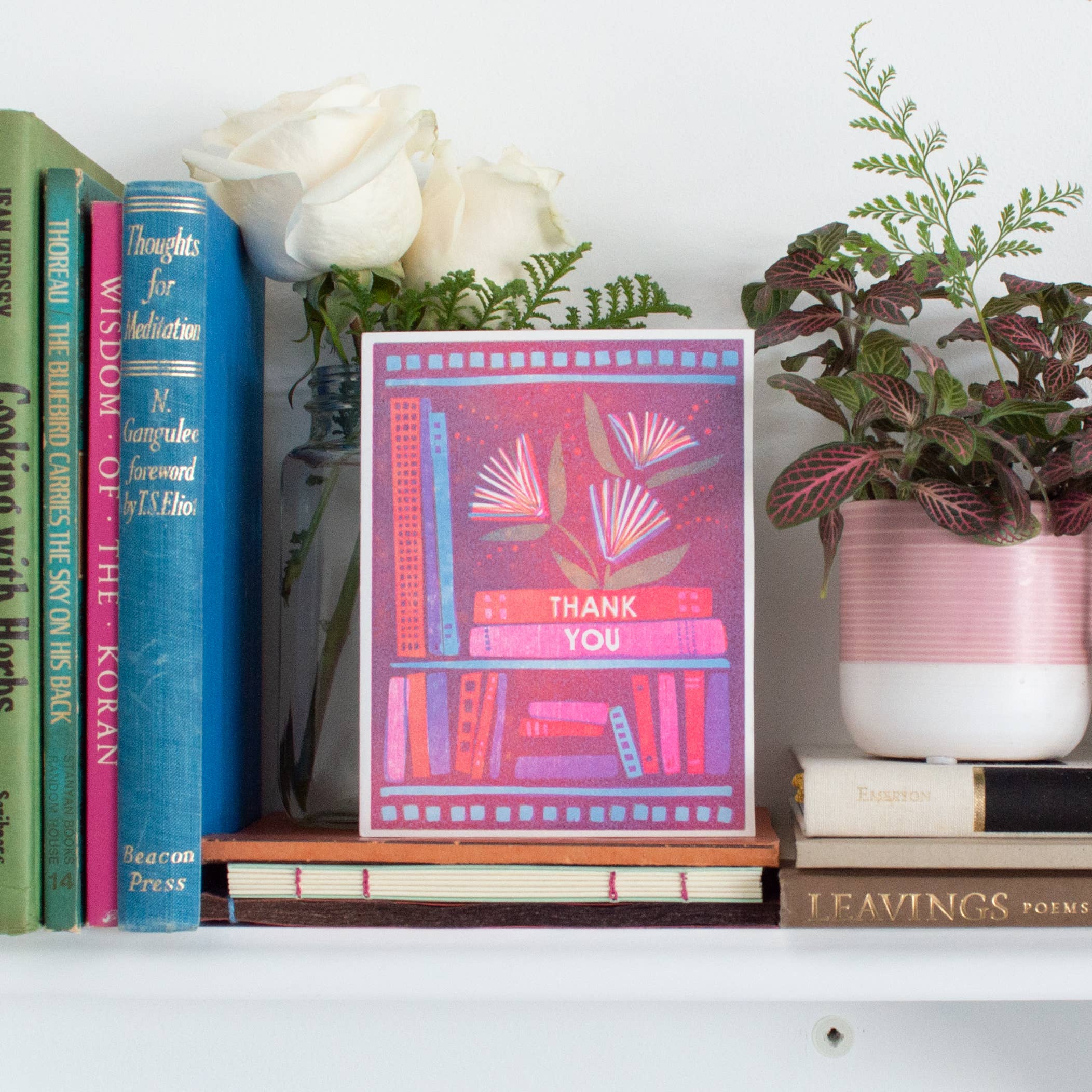 Heartell Press - Vente Cartes de remerciements - Carte de remerciement (Book Flowers)1